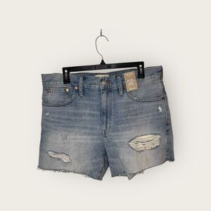 Madewell Relaxed Mid-Length Denim Shorts Size 30 NWT